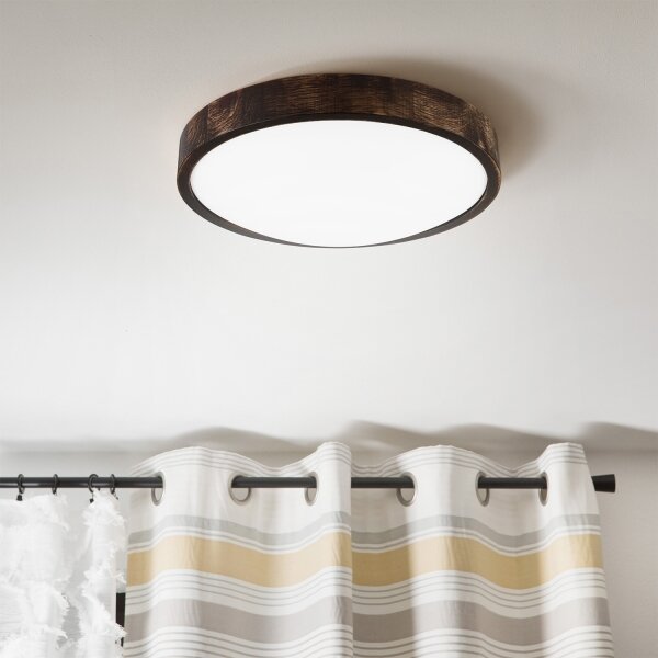 Brilagi - LED stropné svietidlo CARVALHO SLIM SMOKEY LED/36W/230V dub, priemer 37,5 cm