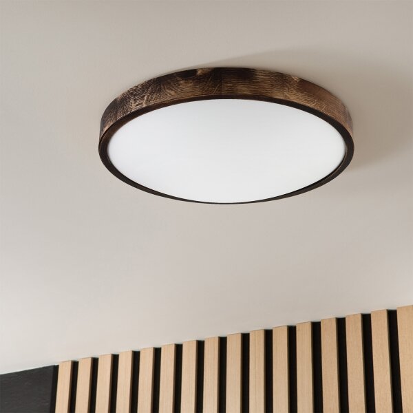 Brilagi - LED stropné svietidlo CARVALHO SLIM SMOKEY LED/36W/230V dub pr. 47,5 cm