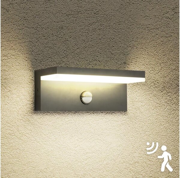Brilagi-LED Vonkajšie nástenné svietidlo so senzorom TESSI LED/10W/230V antracit IP54