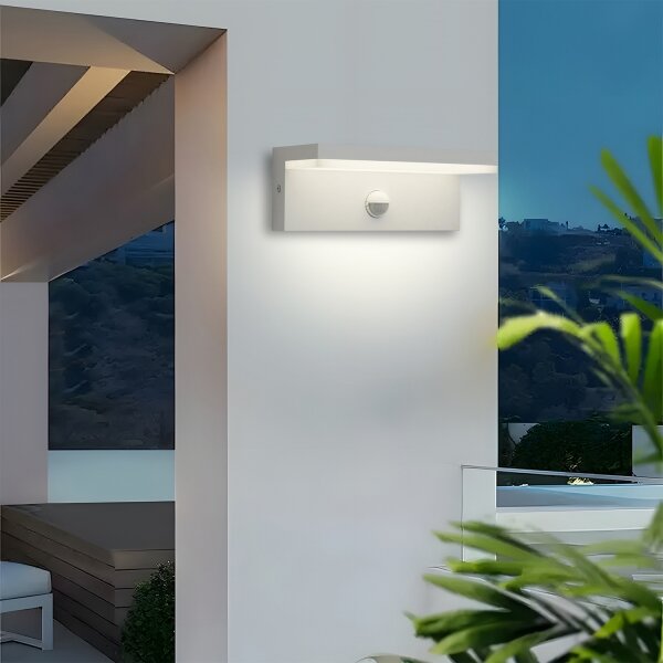 Brilagi -LED Vonkajšie nástenné svietidlo so senzorom TESSI LED/10W/230V biela IP54