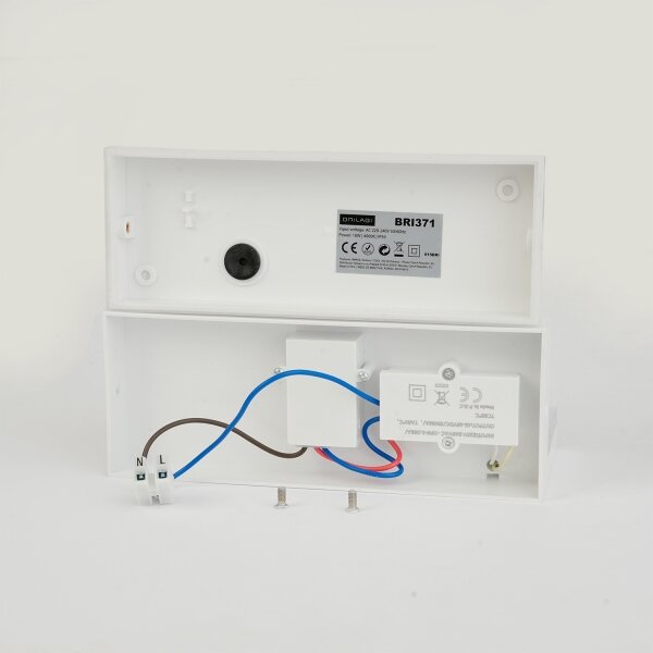 Brilagi -LED Vonkajšie nástenné svietidlo so senzorom TESSI LED/10W/230V biela IP54