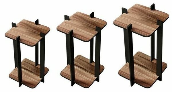 Stojan na kvety Flower Desk Square - Walnut