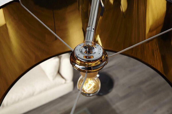 Stojanová lampa SHAPE čierno zlatá