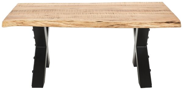 KONFERENČNÝ STOLÍK, prírodná farba, čierna, drevo, kov, 115/70/45 cm Ambia Home - Stolíky do obývačky