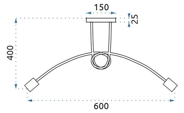 TooLight Závesný luster PARADISE 60 cm čierny