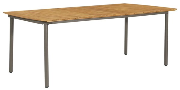 Záhradný stôl 200x100x72 cm, akáciový masív a oceľ