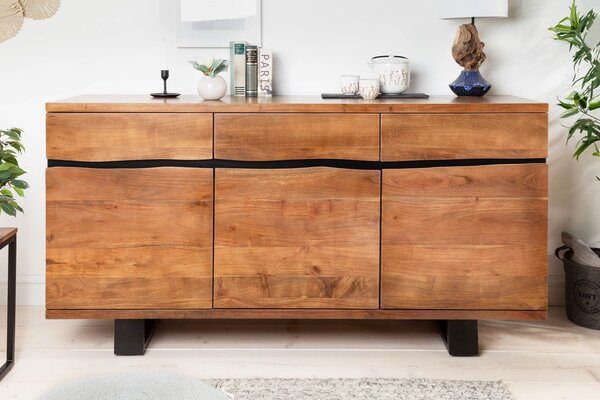 Dizajnová komoda Massive, 160 cm, akácia honey