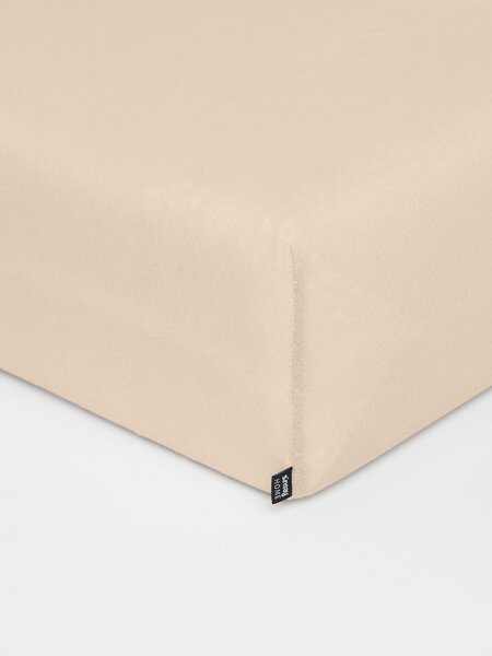 Sinsay - Bavlnené jersey posteľné prestieradlo s elastickou gumou - béžová