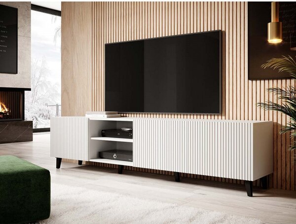 TV stolík 200 cm CRATO - biely