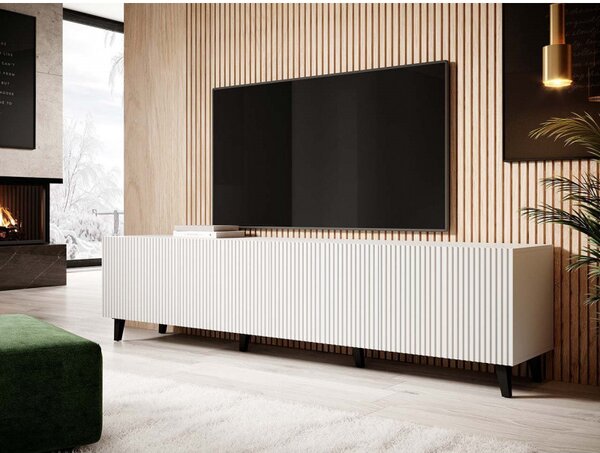 TV stolík 200 cm CRATO - biely