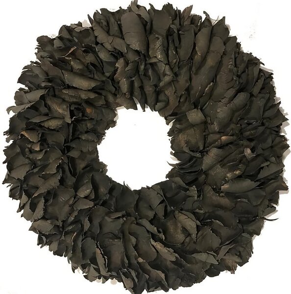 Dekoratívny veniec Palm Petal Black, 55 cm
