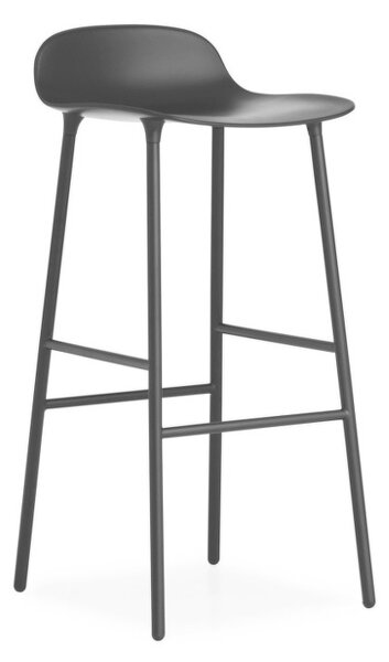 Normann Copenhagen Barová stolička Form 75 cm, black/steel