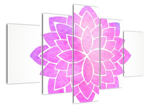 Obraz: ružová mandala (Obraz 150x105cm)