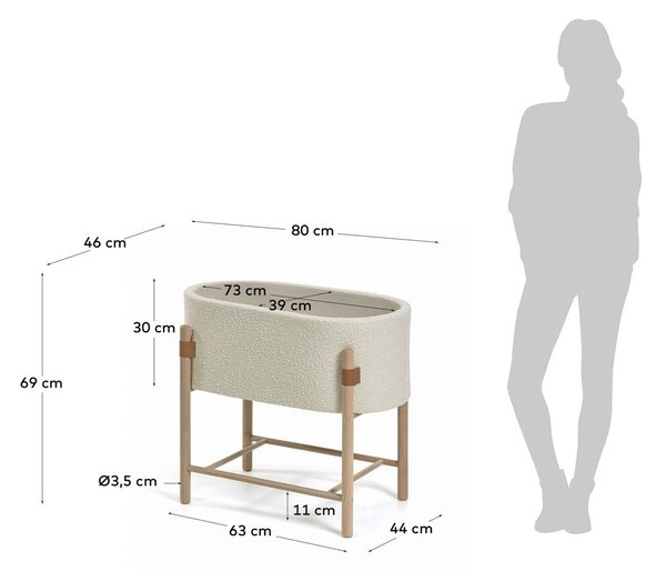 Biela postieľka 39x72 cm Adara – Kave Home