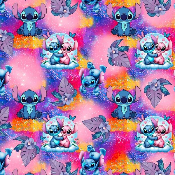 Metráž Teplákovina digital - Lilo a Stitch