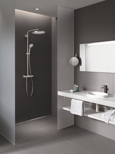 GROHE Euphoria System 310 - Sprchový systém s termostatom na stenu, supersteel 26075DC0