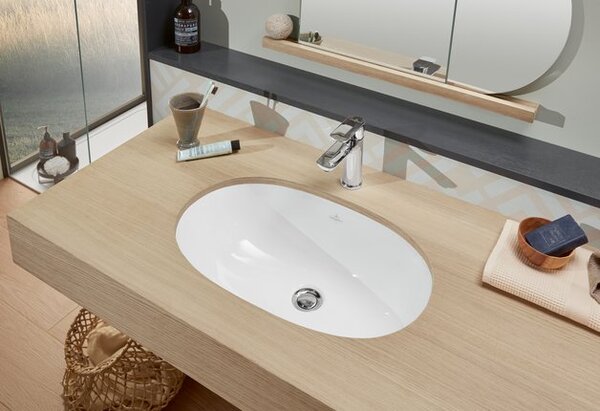 Villeroy & Boch O.novo - Umývadlo na zabudovanie zospodu 600x350x208 mm, s prepadom, alpská biela 41626001