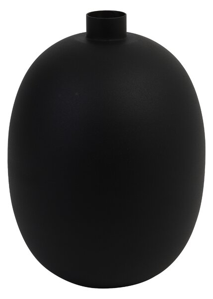 Dekoračná kovová váza BINCO, matt black, Ø23x30 cm