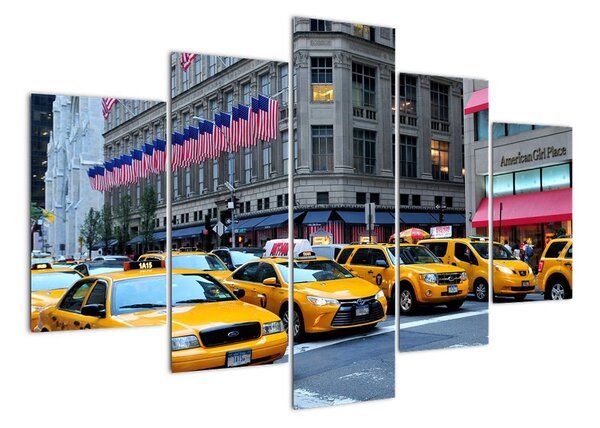 Moderný obraz - žlté taxi (Obraz 150x105cm)