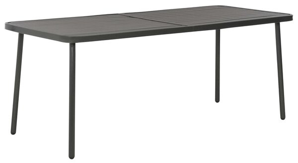 Záhradný stôl tmavosivý 180x83x72 cm oceľový