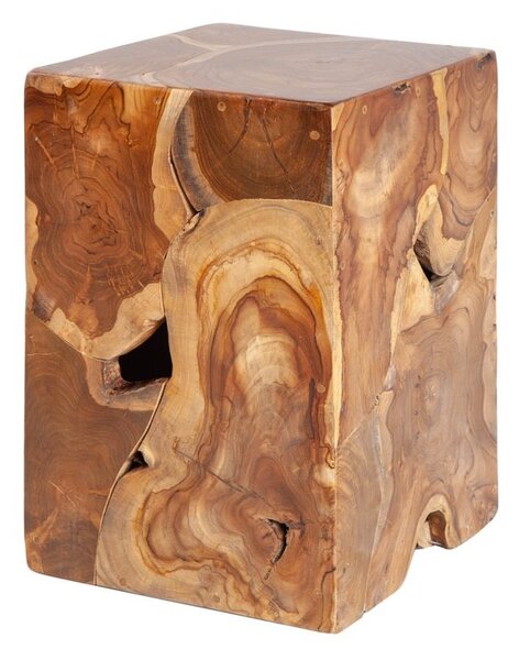 Dizajnový odkladací stolík Junk 30 cm teak