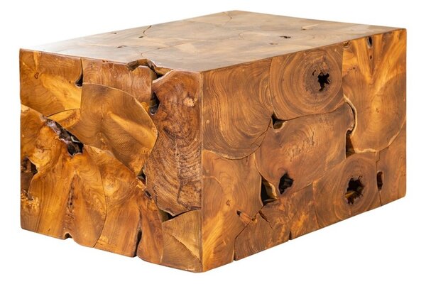 Dizajnový konferenčný stolík Junk 90 cm teak