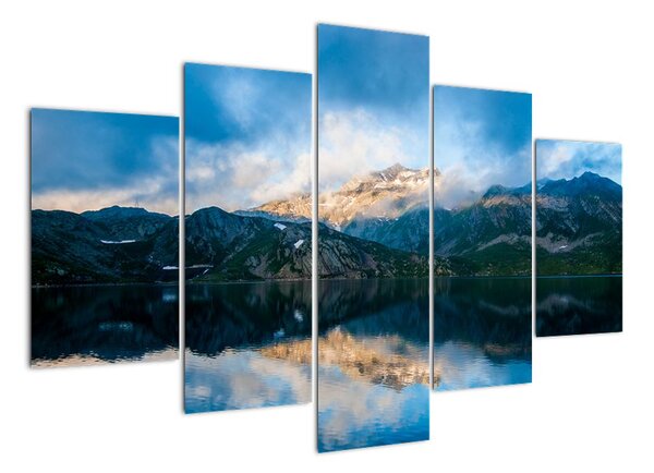 Obraz - jazero s horami (Obraz 150x105cm)