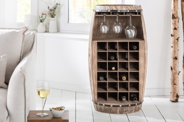 Regál na víno Winebar 97 cm prírodný