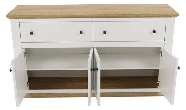 NovýNábytok.sk Komoda Leoras MZ10 (biela + dub grand). Vlastná spoľahlivá doprava až k Vám domov. 1017349