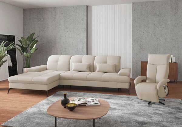ROHOVÁ SEDAČKA, textil, krémová Sit & More - Sedačky, Online Only