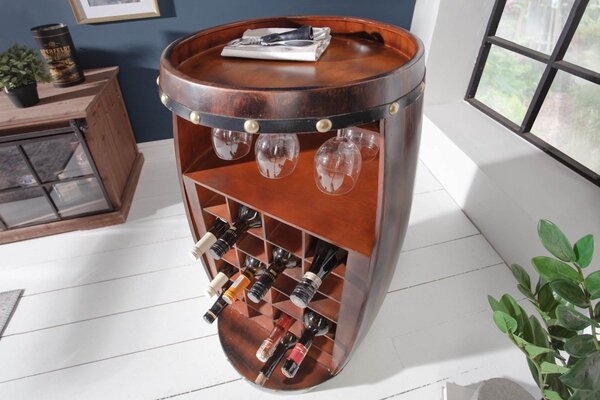 Regál na víno Winebar 97 cm hnedý