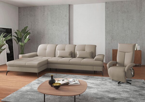 ROHOVÁ SEDAČKA, textil, taupe Sit & More - Sedačky, Online Only