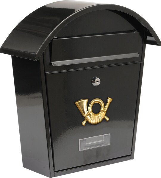 Vorel Poštovní schránka se stříškou oblou 380x320x105mm černá TO-78585