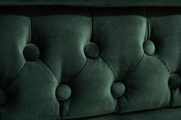 Dizajnová trojsedačka Chesterfield 205 cm zelená