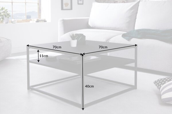 Dizajnový konferenčný stolík Damaris 70 cm čierny