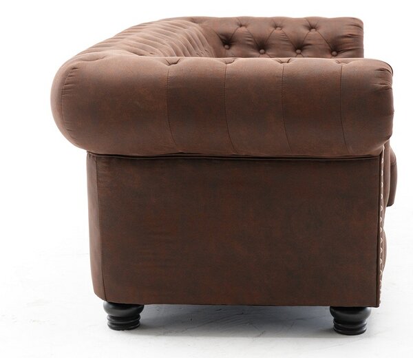 Dizajnová trojsedačka Chesterfield II 205 cm antik hnedá