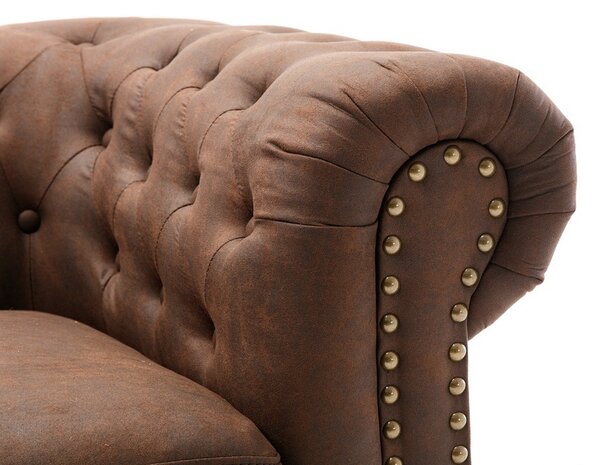 Dizajnová trojsedačka Chesterfield II 205 cm antik hnedá