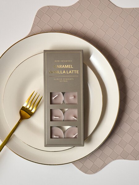 Sinsay - Čajové sviečky 10 pack Carmel Vanilla Latte - béžová