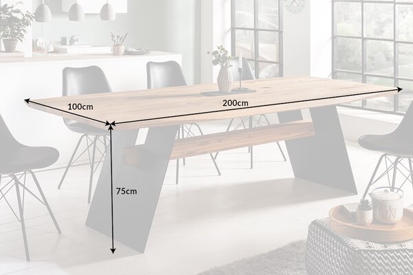 Dizajnový jedálenský stôl Galeno 200 cm divý dub