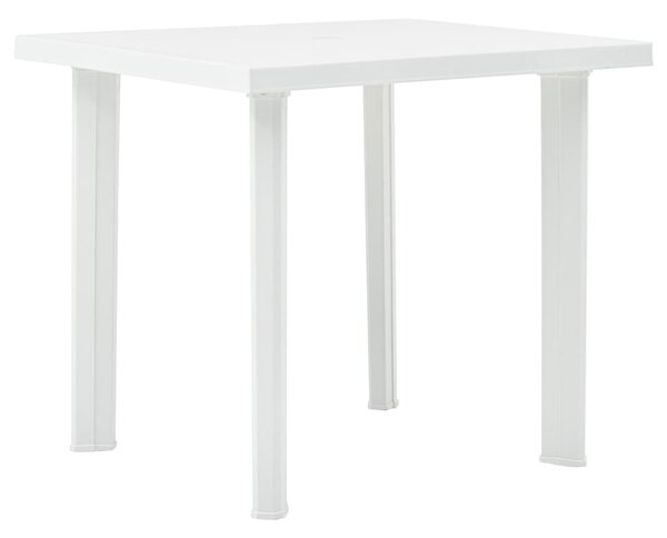 Záhradný stôl, biely 80x75x72 cm, plast