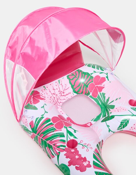 Sinsay - Nafukovací matrac s tropickým vzorom a strieškou - ružová