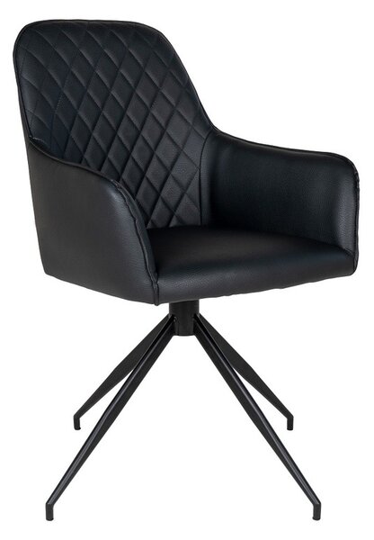 Dizajnová otočná stolička Gracelyn čierna