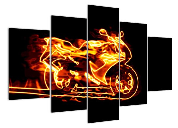Horiace motorka - obraz (Obraz 150x105cm)