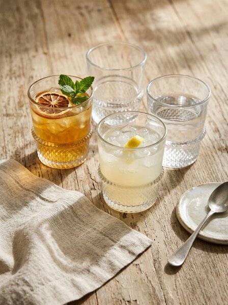 Sinsay - Sada pohárov s ryhovaním 4 pack - clear