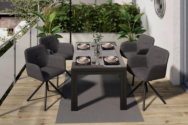 ZÁHRADNÝ STÔL, kov, sklo, 150-285/69/90 cm150-285/69/90 cm Ambia Garden - Online Only záhrada, Online Only
