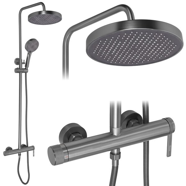 Rea Grace, sprchový set s pákovou batériou, titánová, REA-P4402