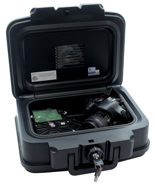 Ohňovzdorný box FIRE DATA 1, 165 x 382 x 324 mm, mechanický - na kľúč