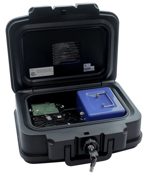 Ohňovzdorný box FIRE DATA 1, 165 x 382 x 324 mm, mechanický - na kľúč