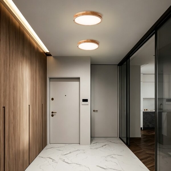 Brilagi - LED stropné svietidlo WOODLINE LED/24W/230V 3000/4000/6000K, v dekore dub, priemer 30 cm