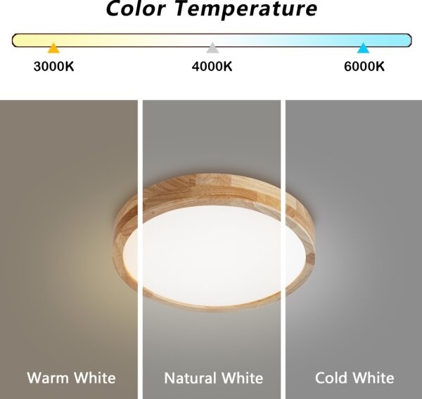 Brilagi - LED stropné svietidlo WOODLINE LED/24W/230V 3000/4000/6000K, v dekore dub, priemer 30 cm